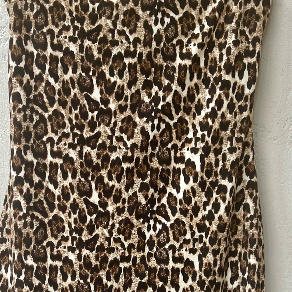 Leopard Print Sleeveless Mini Dress